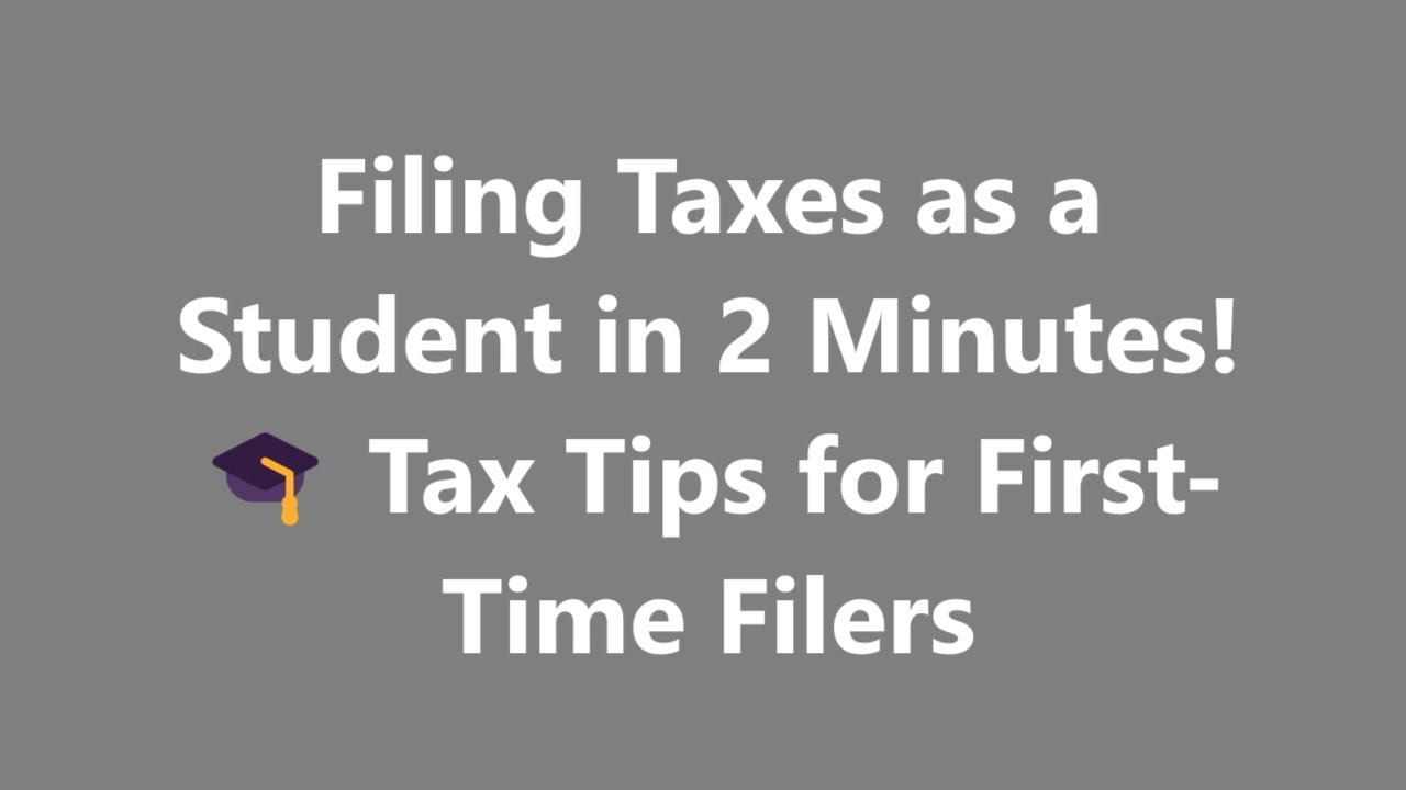 Filing Taxes as a Student in 2 Minutes! 🎓 Tax Tips for First-Time Filers