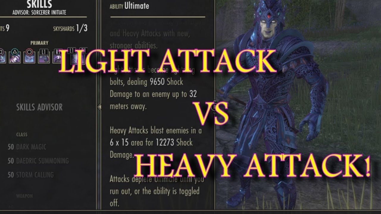 TESO Overload Light attack vs heavy whats better?