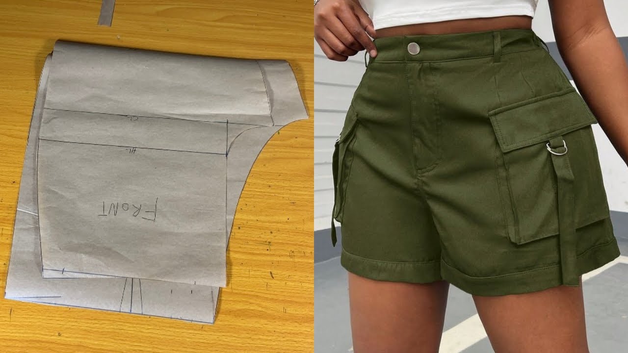 How to cut and sew a CARGO ShORT( beginner friendly )