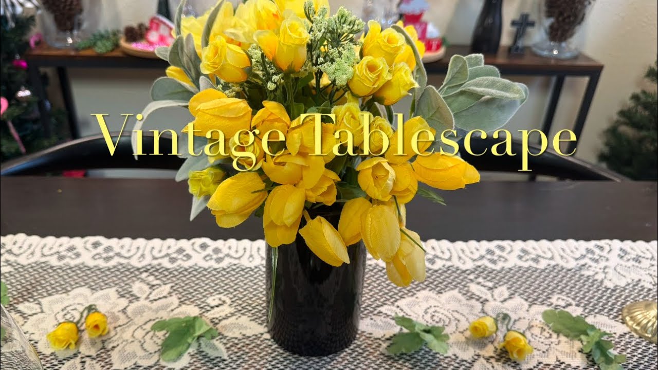 Timeless Vintage Charm Tablescape / Tablescape Tuesdays