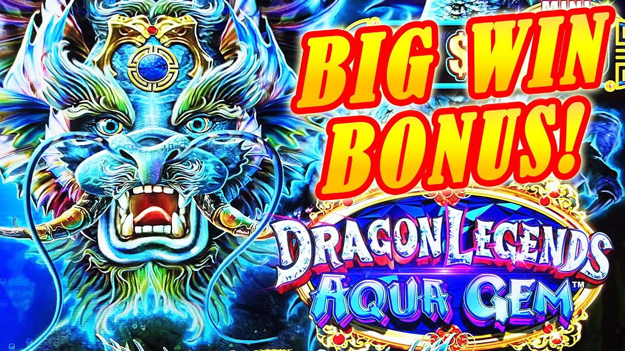 SUPER BIG WIN Bonus! Dragon Legends Aqua Gem and Legends of the Deep slots at Peppermill casino!