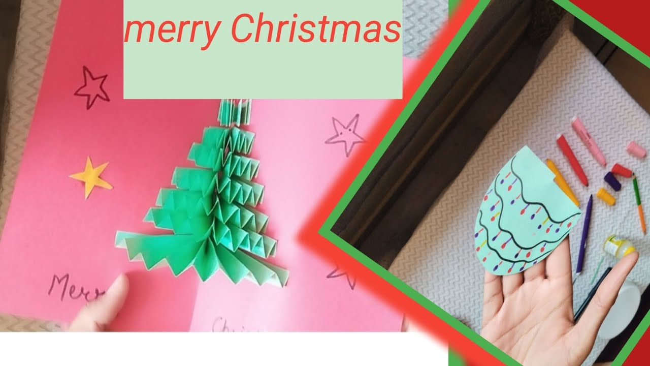 Easy Christmas card idea's/how to make easy Christmas card for school activities 🤗☺