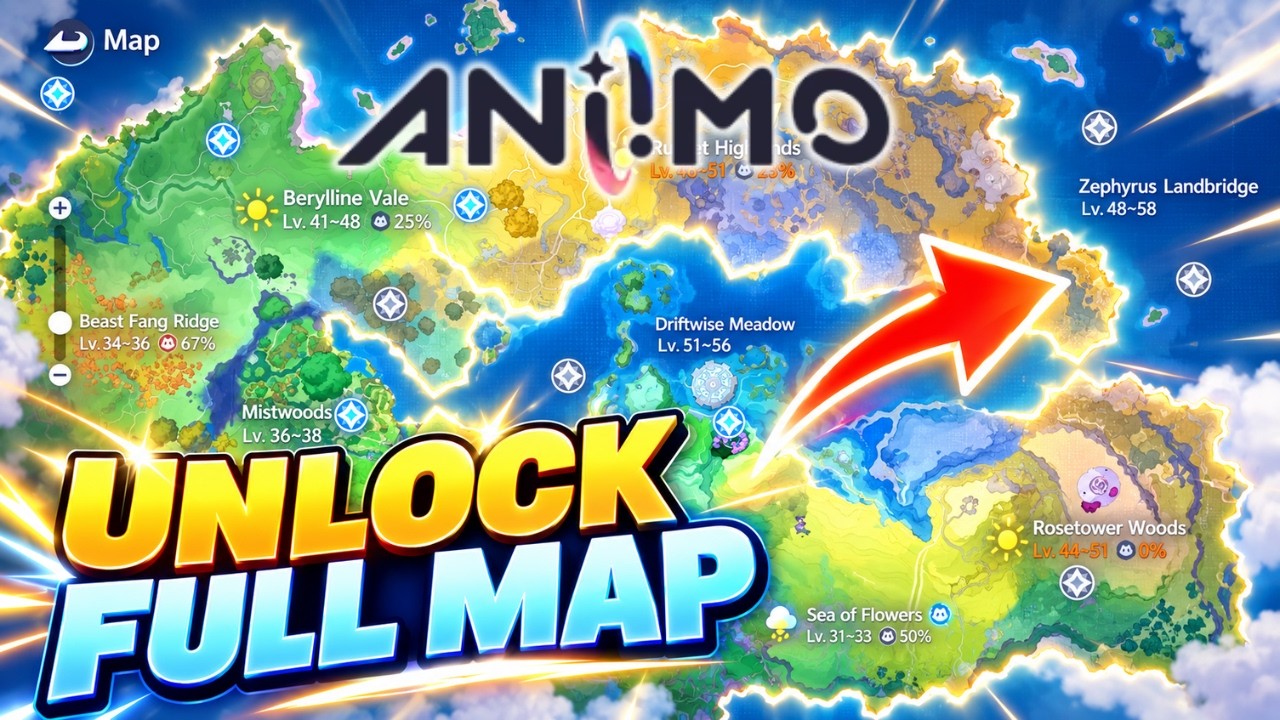 How to Unlock the Entire Map in Aniimo | Full Map Guide