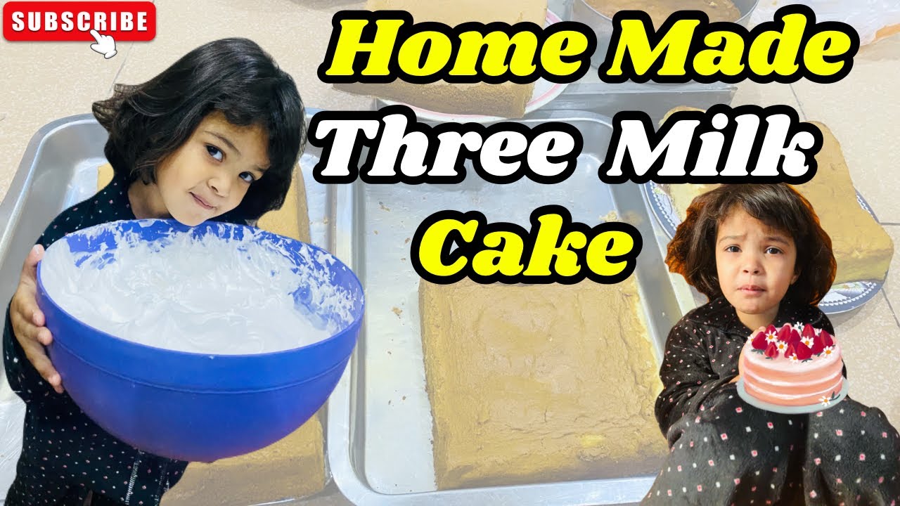 Bakery jesy Style Me Ghr Py Bnaya Three Milk Cake🎂 Home Made Cake | SUBKAFAVOURITE|♥️
