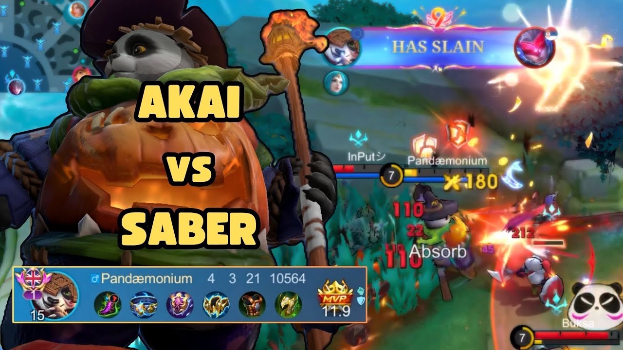 Top Global Akai Vs Saber — Mythical Immortal Gameplay | Mobile Legends