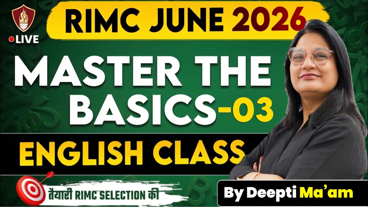 Master the Basics Part- 03 | English Preparation RIMC June 2026 | Deepti Ma'am | Rimc Coaching