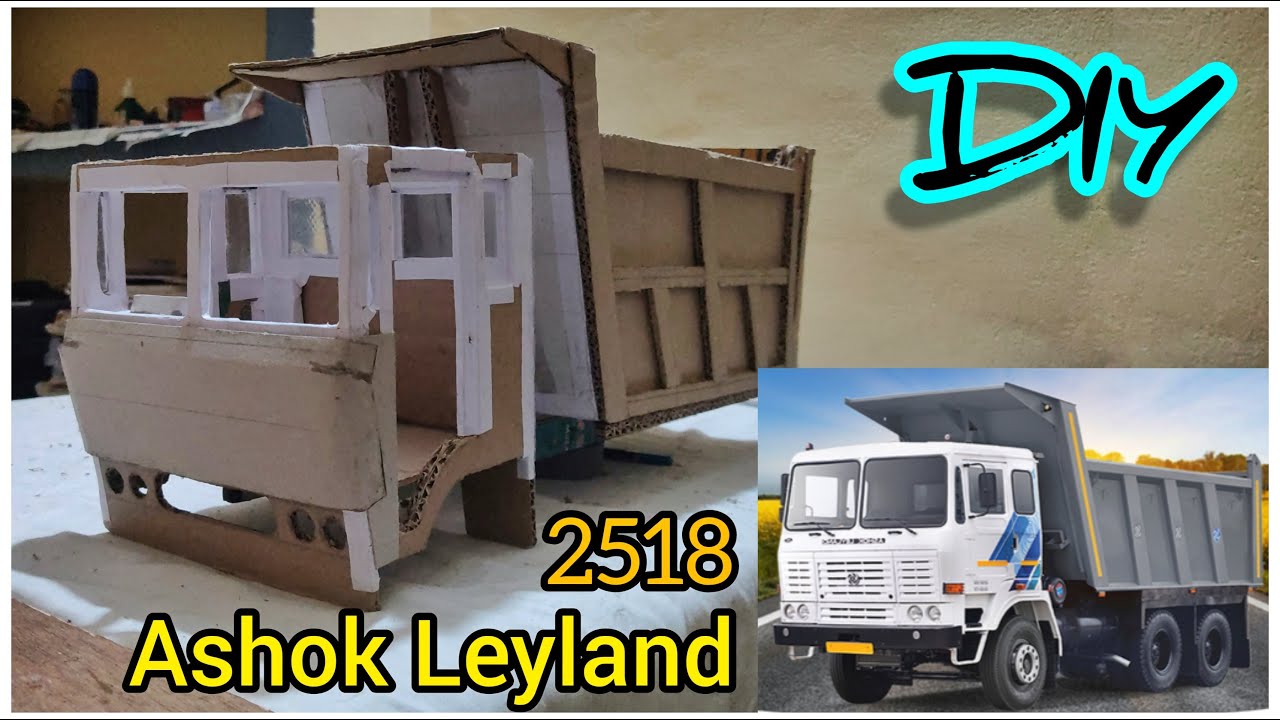 How to make truck from cardboard | Ashok Leyland 2518 Cabin ✨ DIY