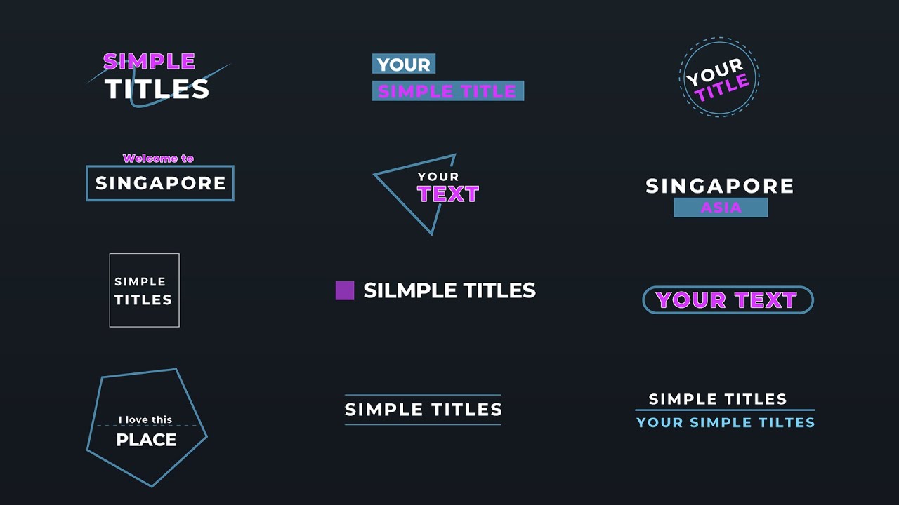 Simple Titles Green Screen Template | Green Screen Simple Titles