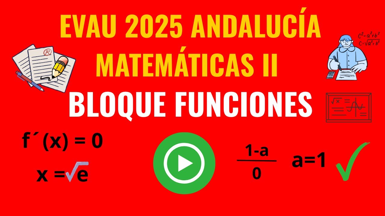 EXAMEN EVAU ANDALUCÍA 2025 | Matemáticas II - Bloque FUNCIONES (Parte 2 de 4) 🔥