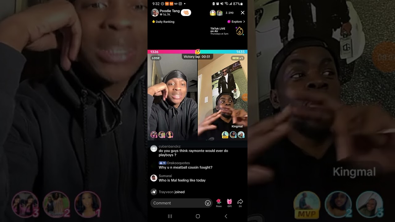 Poodie, Mal on TikTok spilling tea ...