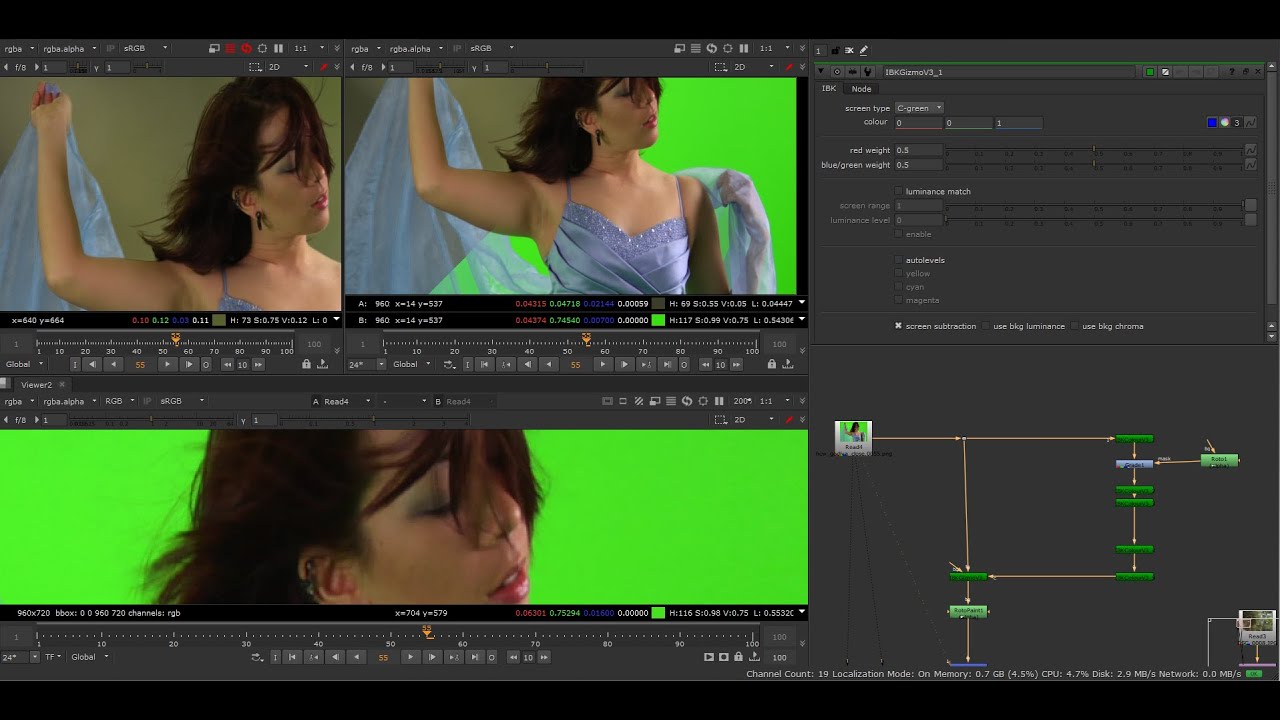 Nuke tutorial – How to remove green screen using IBKGizmo and IBKColour node   [HINDI]