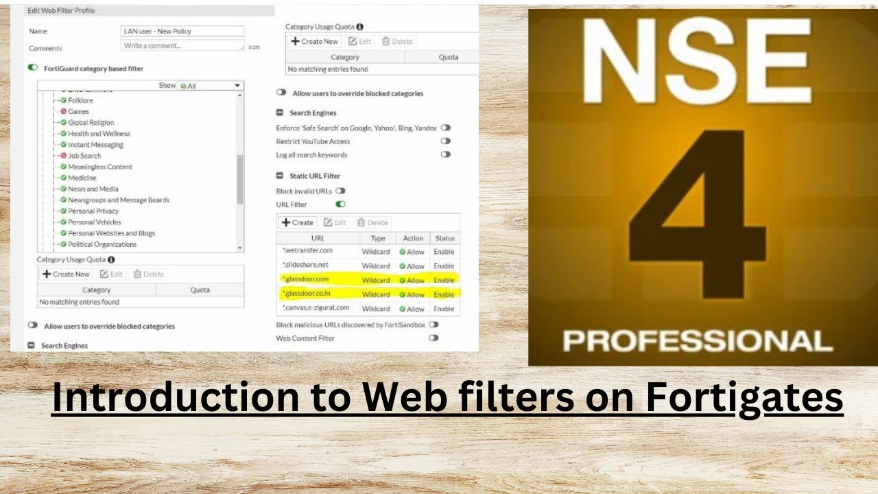 Introduction to web filters on Fortigates