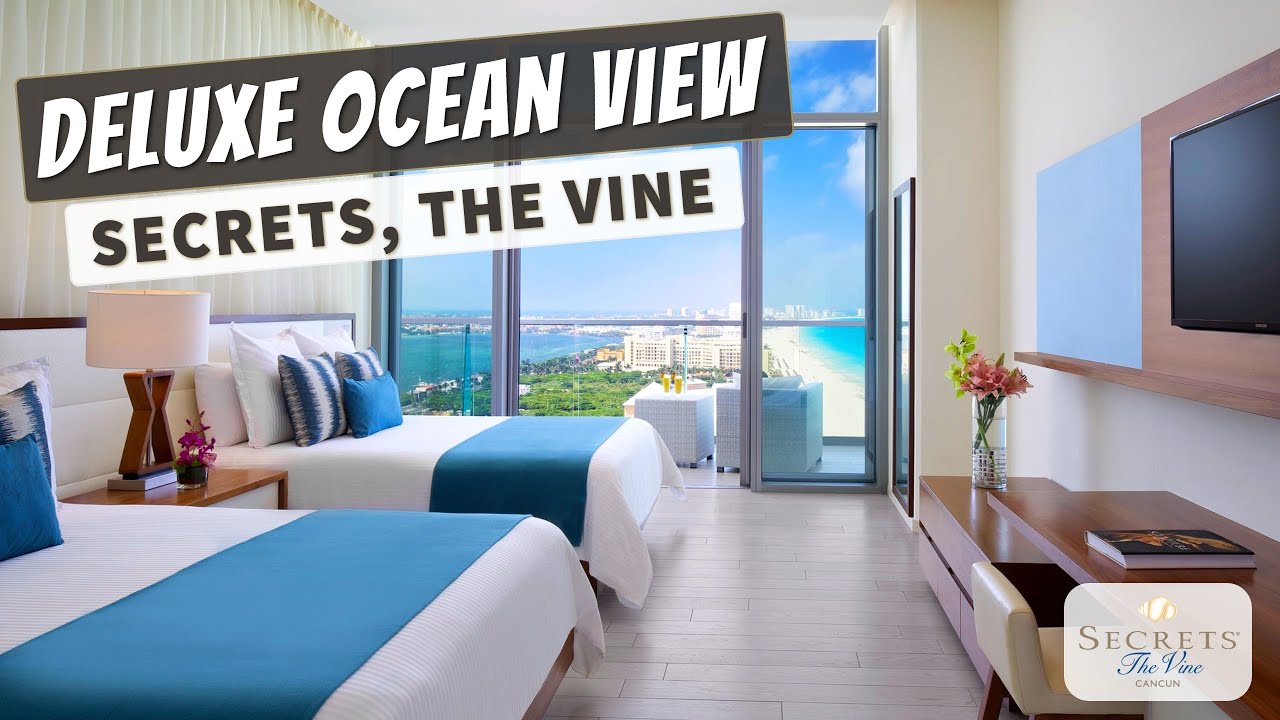 Deluxe Ocean View (Double Beds) | Secrets The Vine Cancun Resort | Full Walkthrough Room Tour | 4K