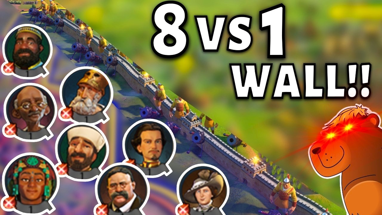 I Made The GREATEST Wall To Keep EIGHT People Out…! (China Civilization VI)