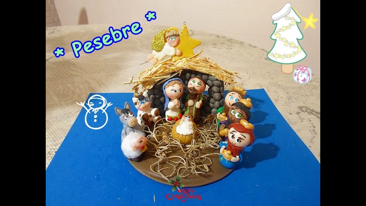 Tutorial Pesebre en porcelana fría FACIL /  Nativity Scene Cold porcelain EASY