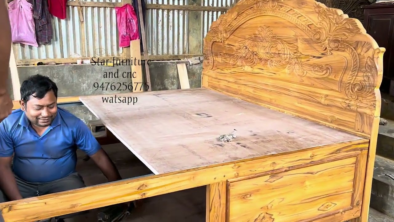 সেগুন কাঠের বক্স খাটে হাইড্রোলিক সেটিং