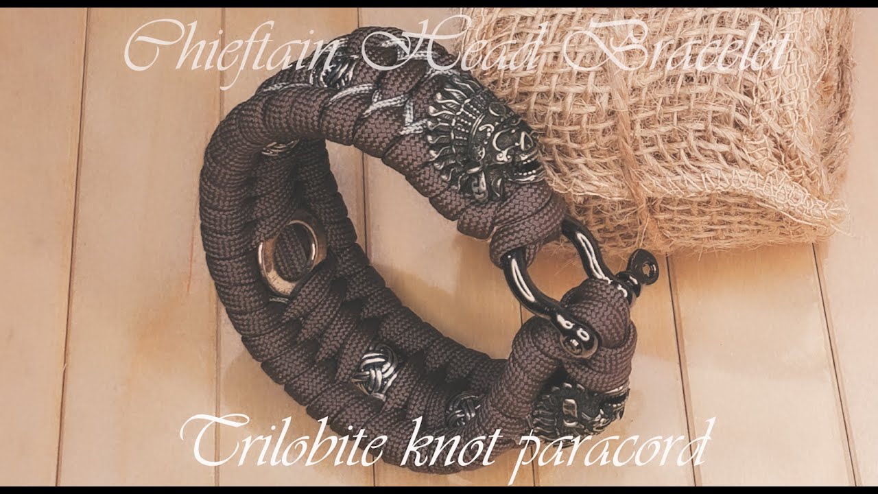 How To Make Paracord Chieftain Head Bracelet/Stitched Trilobite
