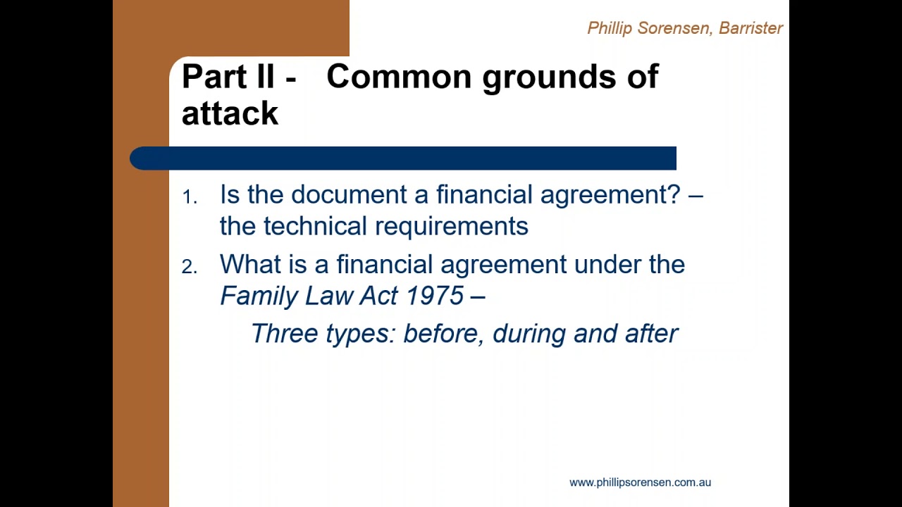 Financial agreements