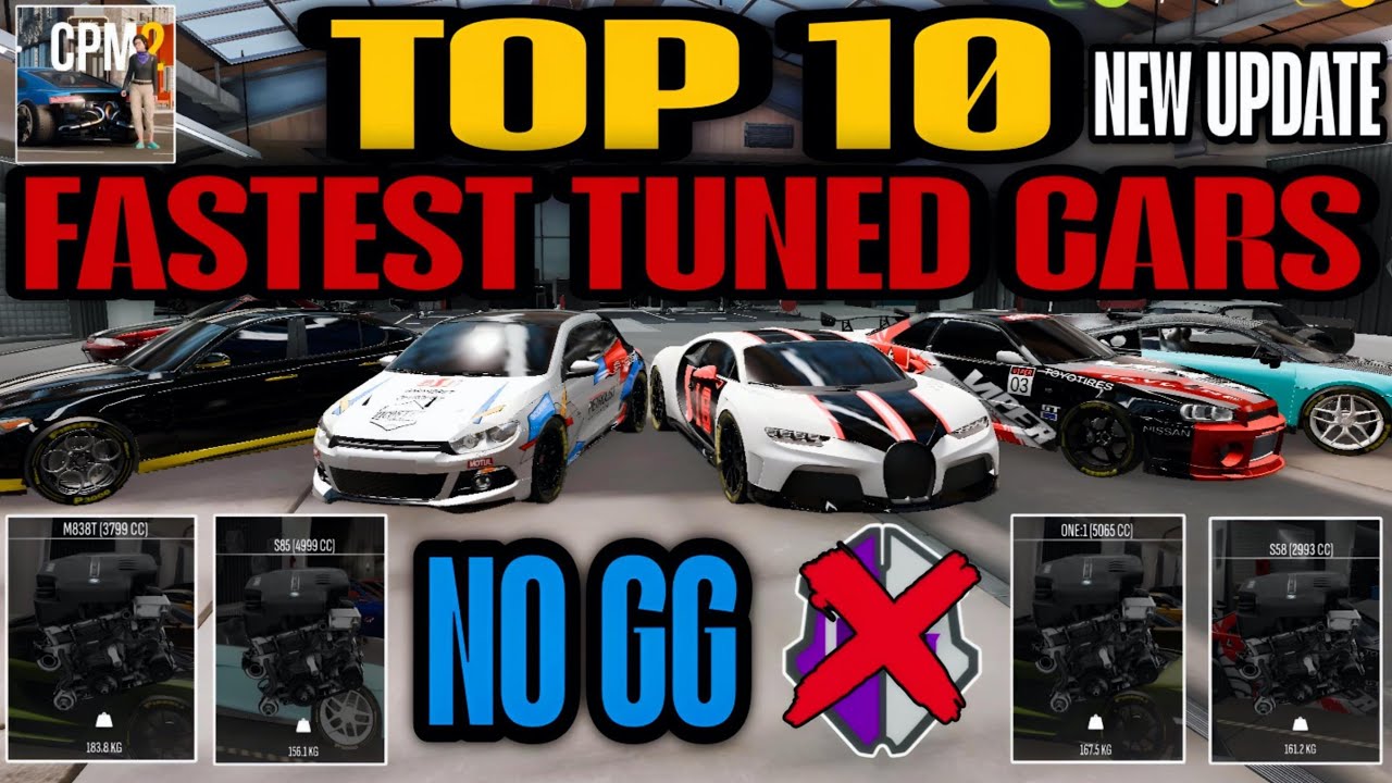 TOP 10 FASTEST TUNED CARS IN CAR PARKING MULTIPLAYER 2 (Without GG) MOST UPDATED VERSION