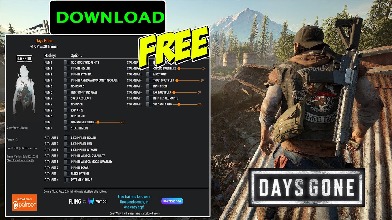 Days Gone Trainer