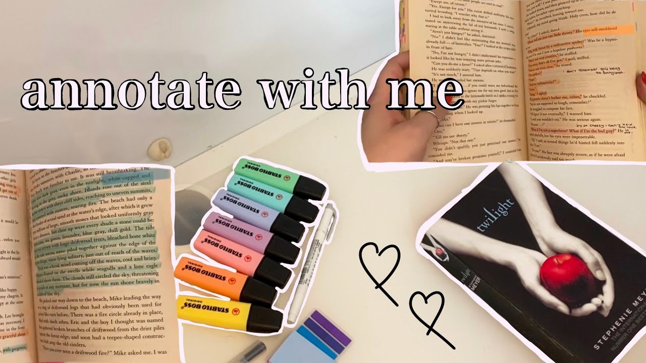 real time book annotation - twilight edition 🍎🐺🧛 | asmr  annotate and read with me