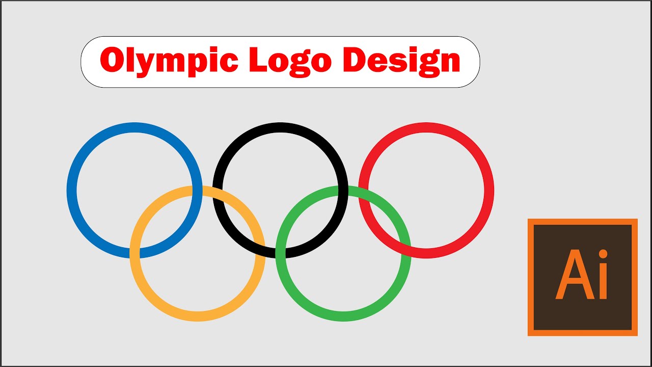 Olympic Logo Design In Illustrator | Olympic Logo Make in Adobe Illustrator | Olympic Logo Create