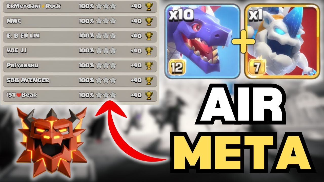 CRUSH EVERY BASE with Dragons in Legends in Clash Of Clans