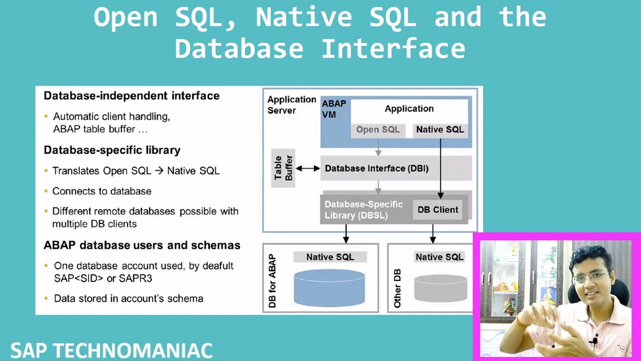 SQL, Ограничения классического открытого SQL, Open SQL против Native SQL, Интерфейс базы данных