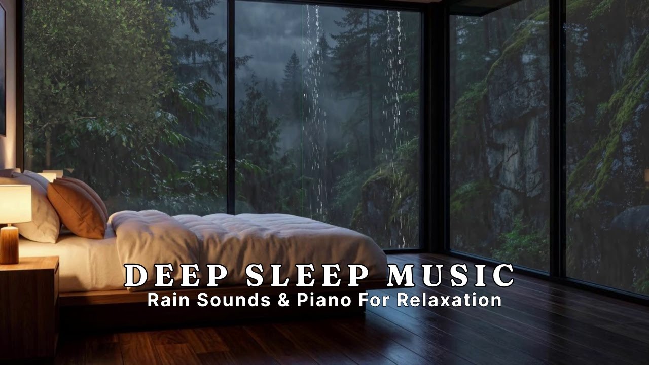 Relaxing Sleep Music + Rain Sounds to Stop Overthinking & Stress Relief, Sleep Music, Calming Music