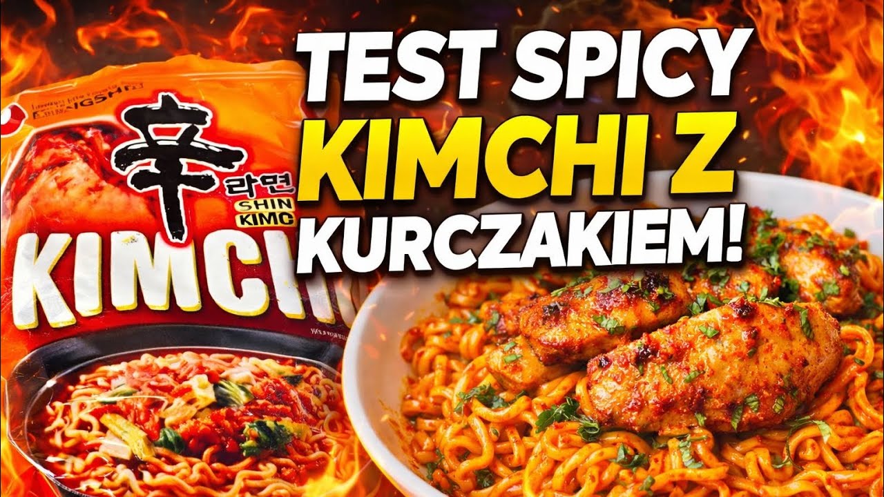 NAJOSTRZEJSZE KOREANSKIE NUDLE KIMCHI? SHIN RAMEN Z KURCZAKIEM – TEST #streetfood #noodles #korean