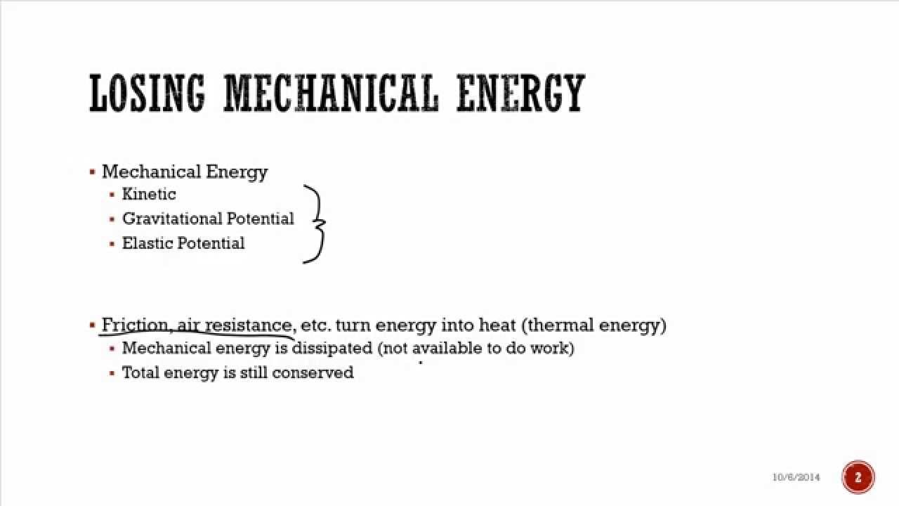 2.5 - Energy - Dissipated Energy
