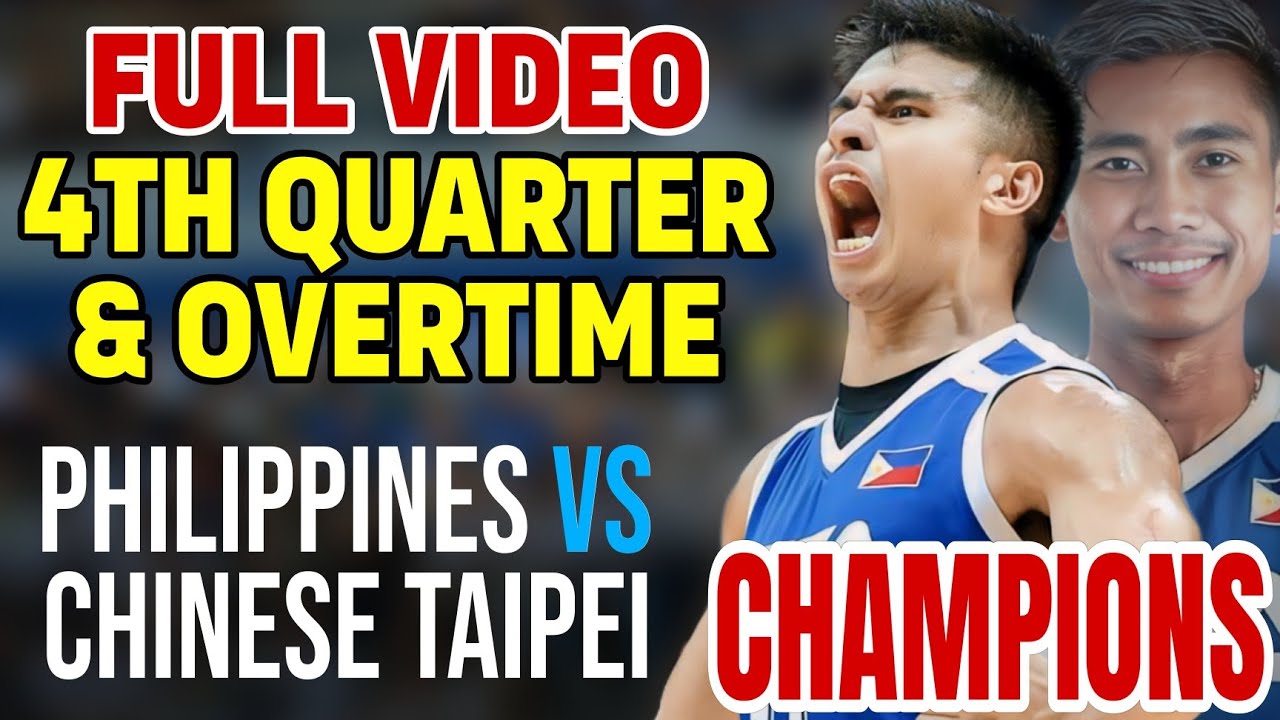 🏀Pilipinas vs. Chinese Taipei Championship FULL 4th Quarter and OT! 43rd William Jones Cup Champions