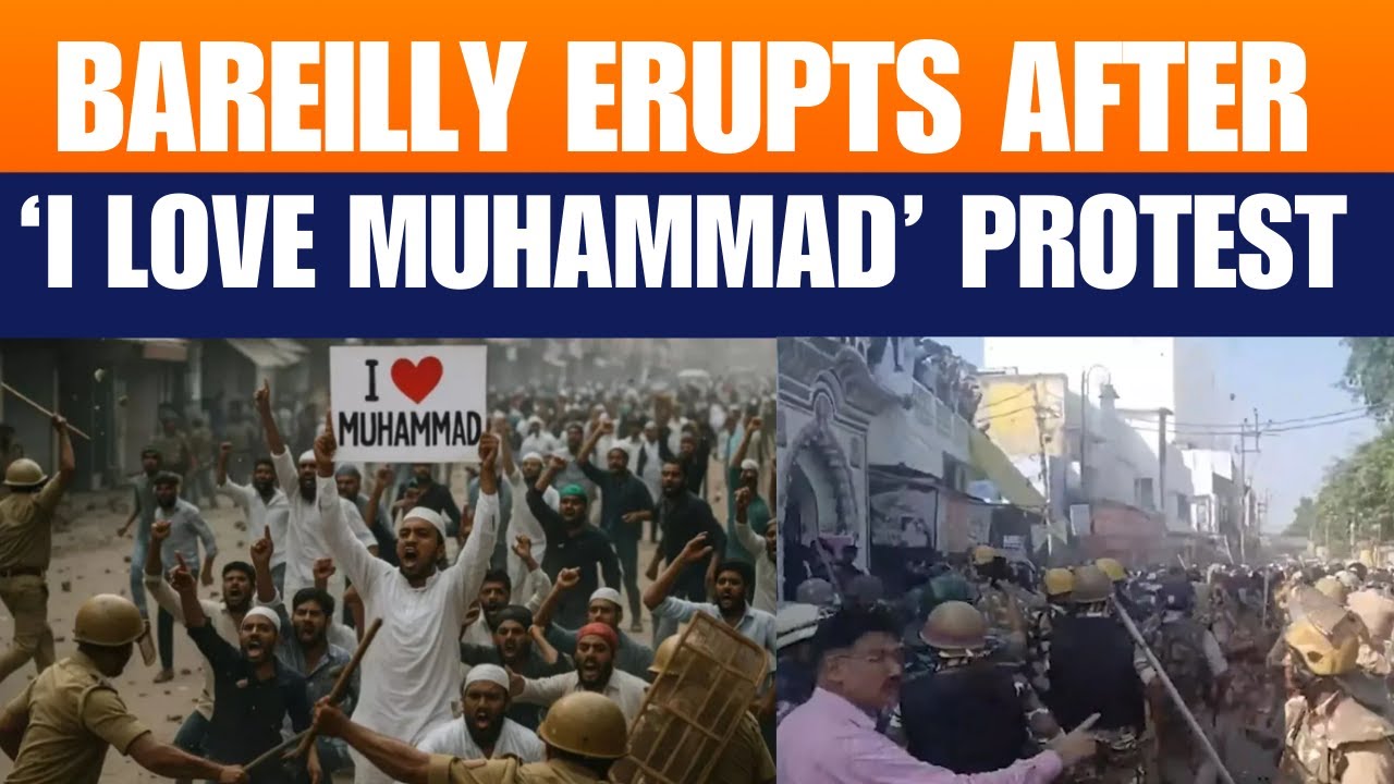 Unrest Erupts In Bareilly After &lsquo;I Love Mohammad&rsquo; Protests; Stone-Pelting & Lathi Charge | News9