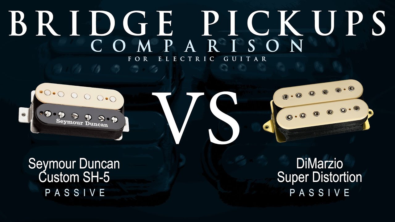 Seymour Duncan CUSTOM SH-5 vs DiMarzio SUPER DISTORTION - Bridge Guitar Pickup Comparison Tone Demo