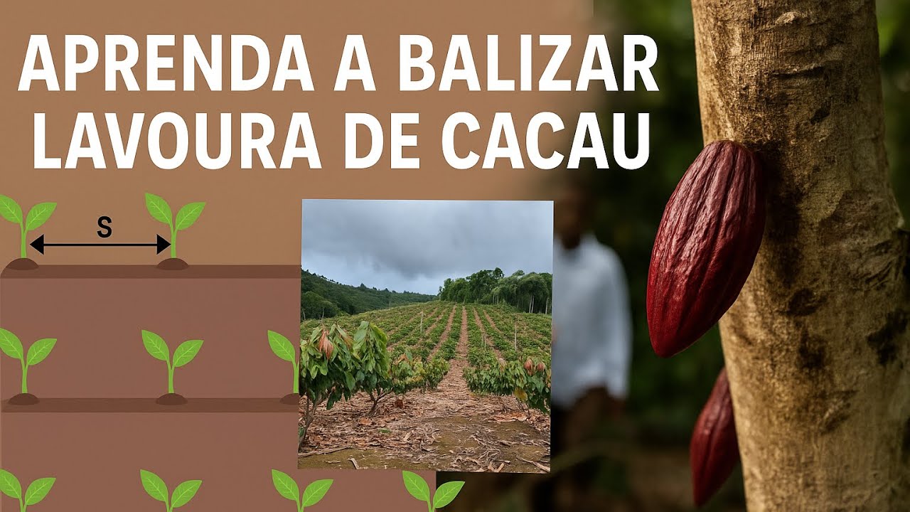 Como balizar uma área de cacau. 