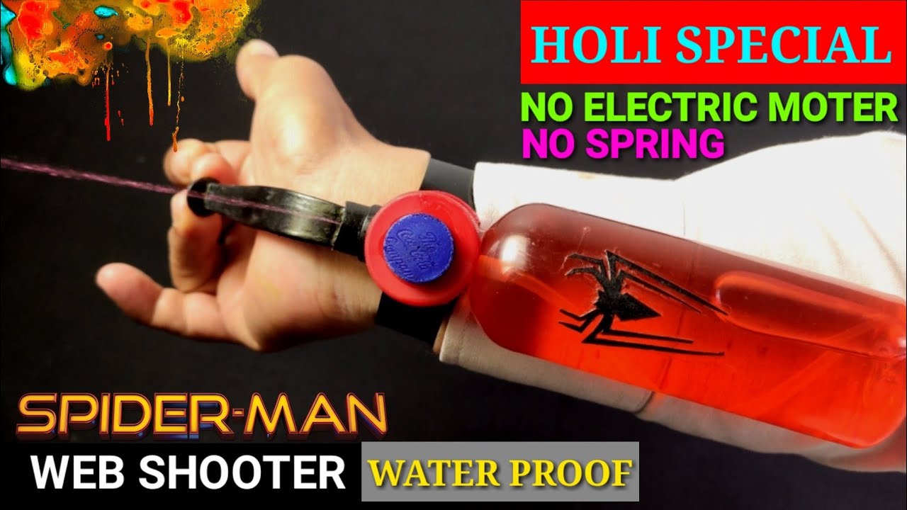 Holi special web shooter | how to make Spiderman web shooter that shoots water | Holi pickari 2021