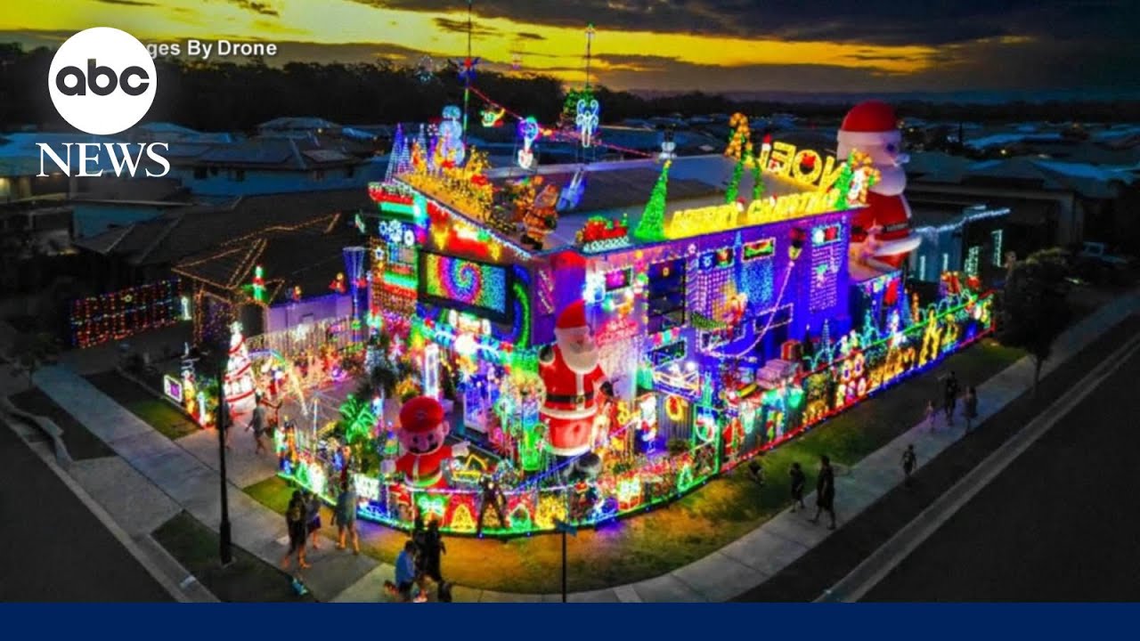 Australian home's epic Christmas light display returns