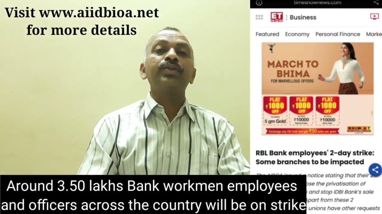 Message from GS AIIDBIOA on Strike Call - 28th & 29th Mar 2022