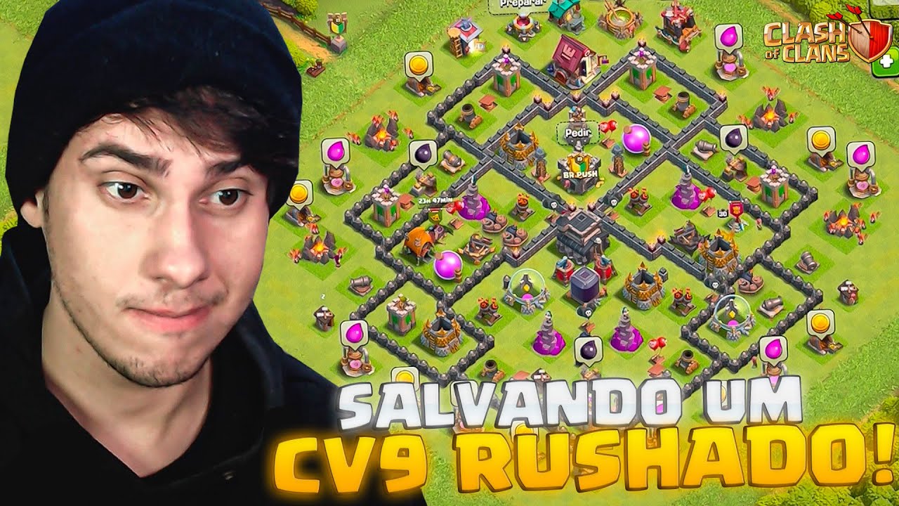 RECUPERANDO UMA VILA: O CV9 RUSHADO ESTÁ SENDO SALVO! | EP #2 CLASH OF CLANS