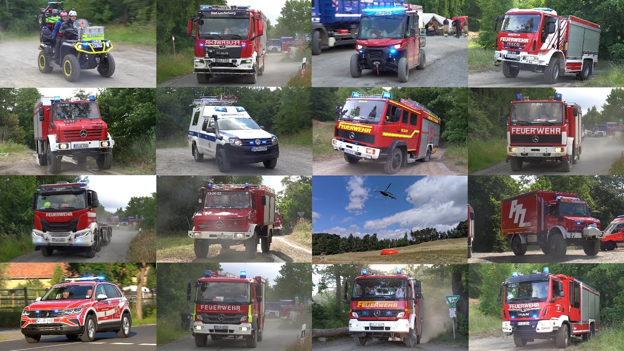 [WALDBRAND GRANETALSPERRE GOSLAR/HARZ] Einsatzfahrten Werkfeuerwehr, Bergwacht, Überörtliches & mehr