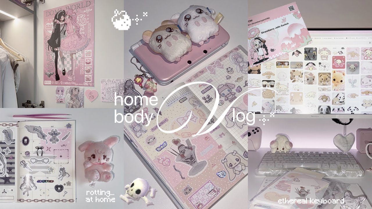 99% introvert stays at home (｡- .•)🍓⋆.° kiiboom jade 75, cute journal spreads, vibing w/ myself