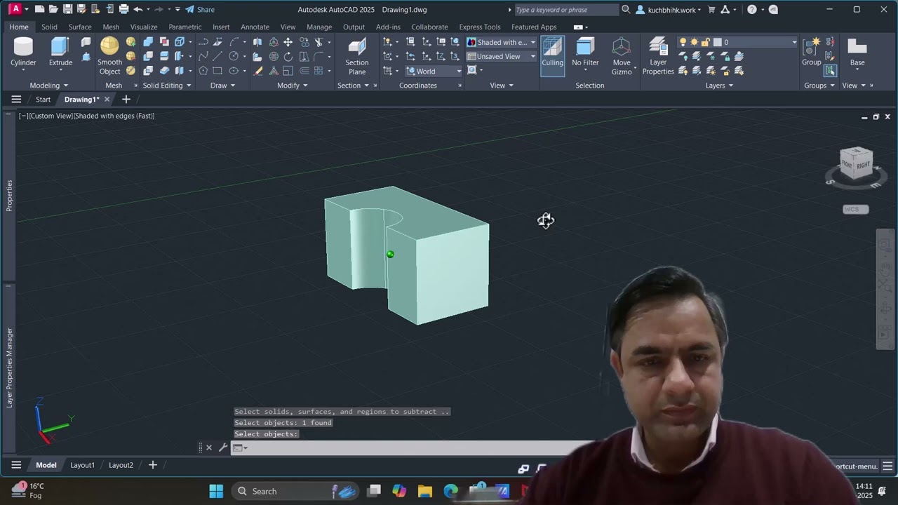 #01||  AutoCAD 2025  || AutoCAD 3D || Booleans || Union || Subtract || Intersect ||