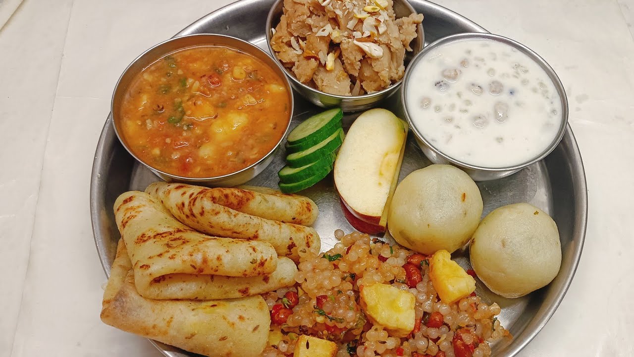 Vrat Ki Sampoorna Thali | Sabudana Khichdi, Roti, Halwa, Kheer | Upwas Special Recipes ✨