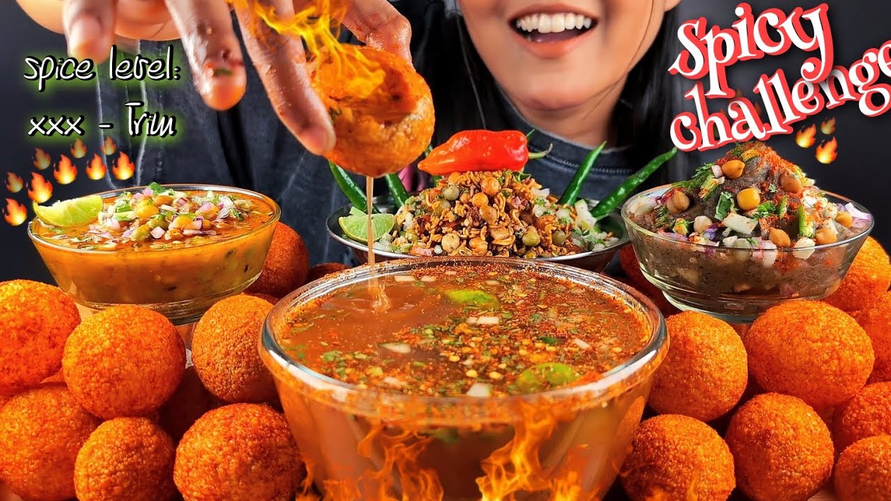 🔥SPICY PANIPURI CHALLENGE🔥 | PANIPURI EATING CHALLENGE | INDIAN STREET FOOD | EATING VERY SPICY FOOD
