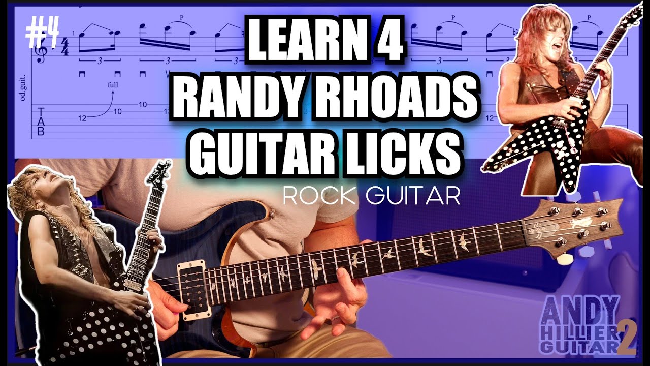4 Randy Rhoads Style Guitar Licks in D Minor | Learn Epic Rock Licks! (#4)