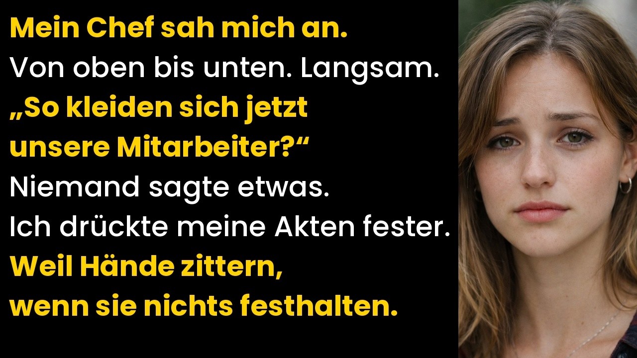 Mein Chef hat mich gefeuert, weil mein Kleid alt war. Am selben Nachmittag saß ich an seiner Stelle