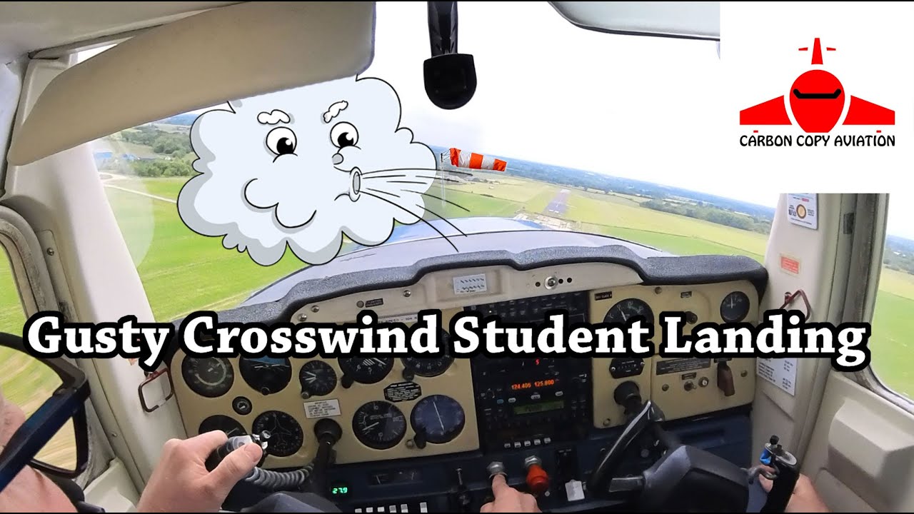 Cessna 152 - 14 Knot Strong Gusty Crosswind - Student Landing - Runway 25 - Old Buckenham - Jun24