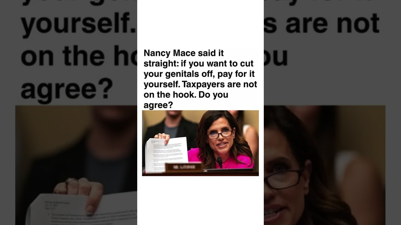 Nancy Mace: Should taxpayers fund gender procedures? #nancymace #politics #shorts