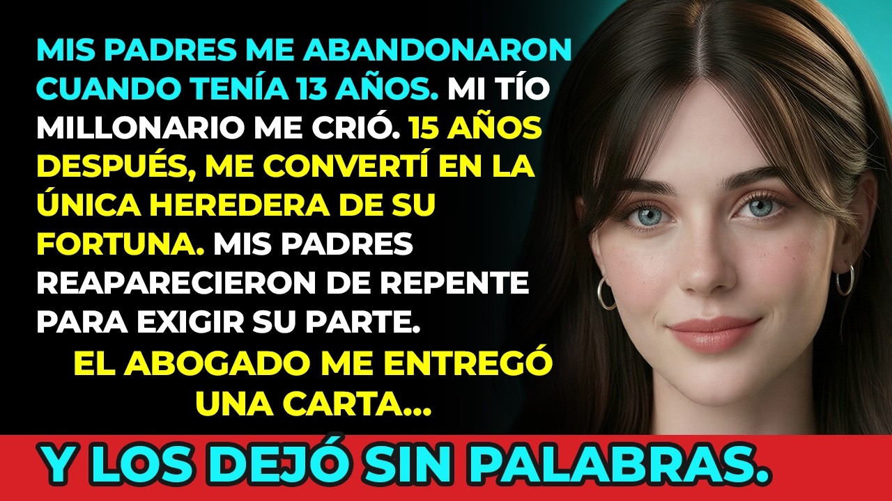 MIS PADRES exigieron la HERENCIA de mi TÍO RICO que me CRIÓ 15 AÑOS, y los dejé SIN PALABRAS cuando…