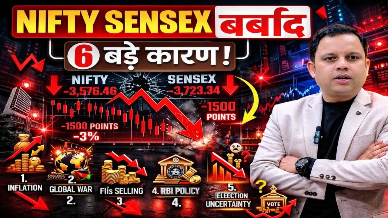 शेयर मार्केट क्रैश ! किन कारणों से गिरा मार्केट ?